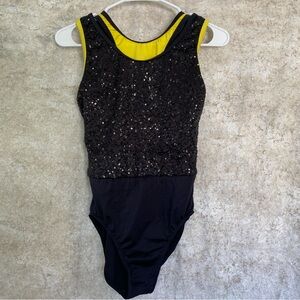 Weissman Yellow and Black Dance leotard